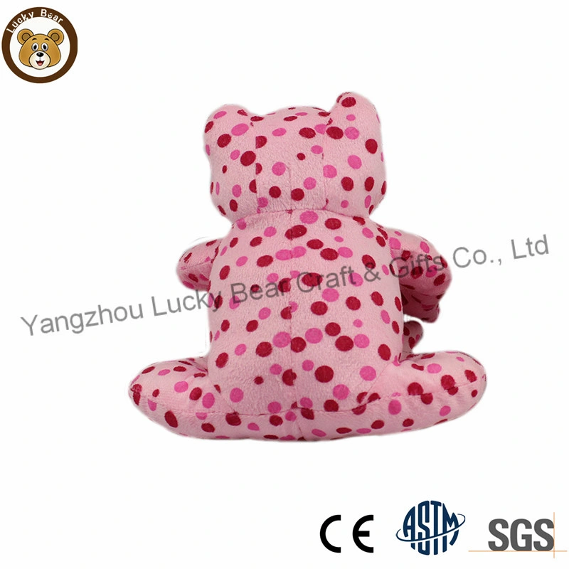 Customize Pink Valentines Gifts Soft Plush Frog Printted Heart