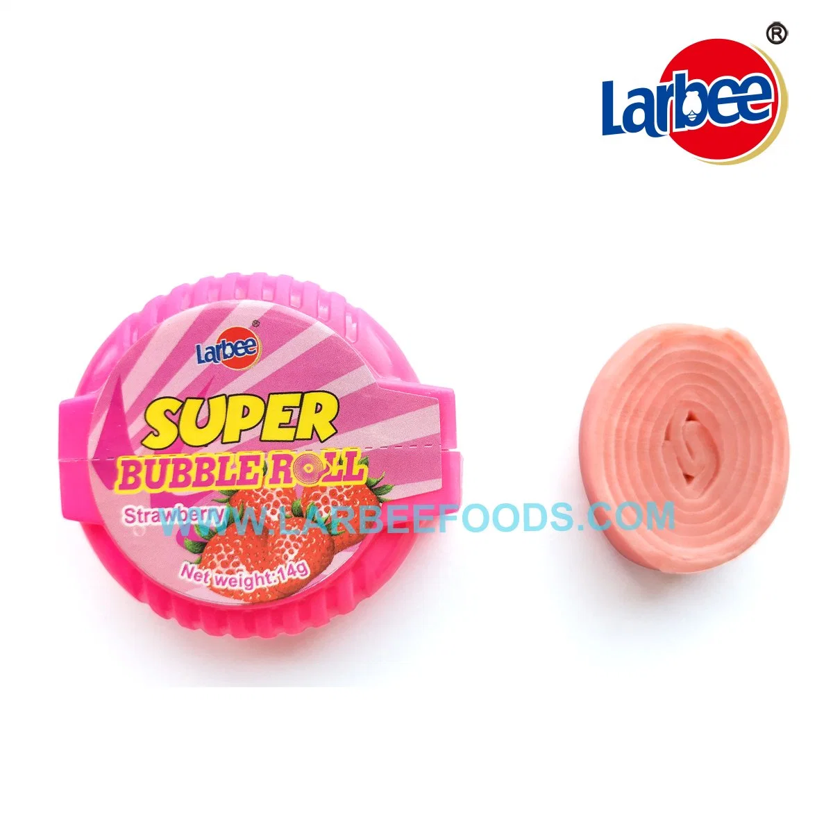 Sabor a fruta de alta calidad rollo Bubble Gum dulces para los niños