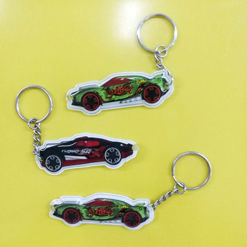 Custom Design Promotional Gift LED Light PVC Puffy Keychain