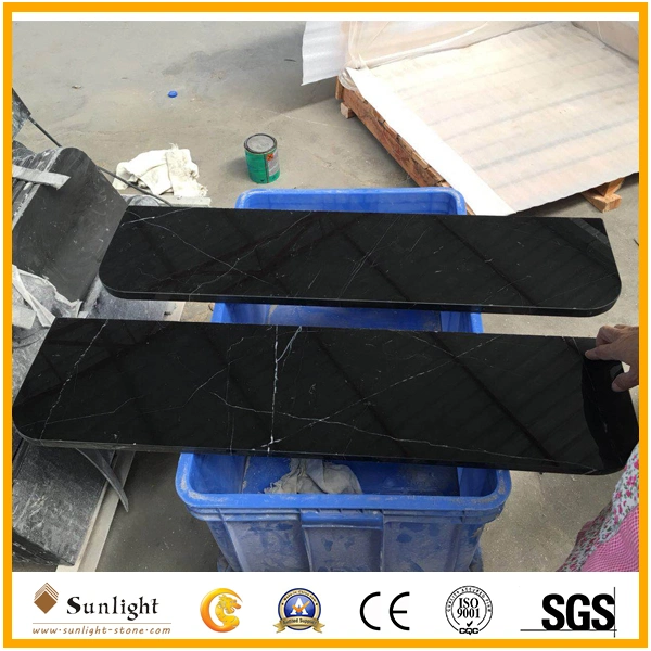 Strong Black Marble Border Skirting Moulding, Baseboard Carving for Wall Decoration