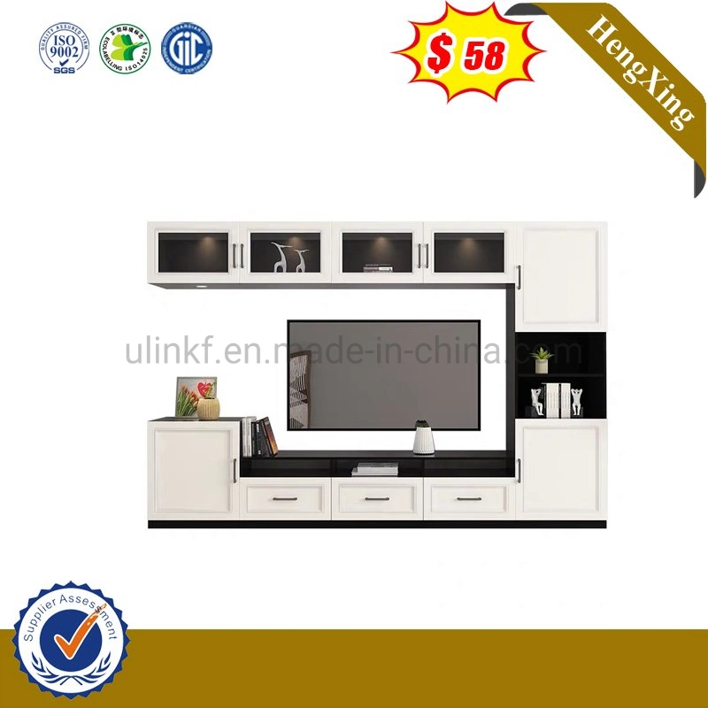 Großhandel/Lieferant hölzerne Hotel Schlafzimmer Wohnzimmer MDF verspiegelte Speisemöbel Couchtisch Set Glas TV Einheit Schrank TV Ständer