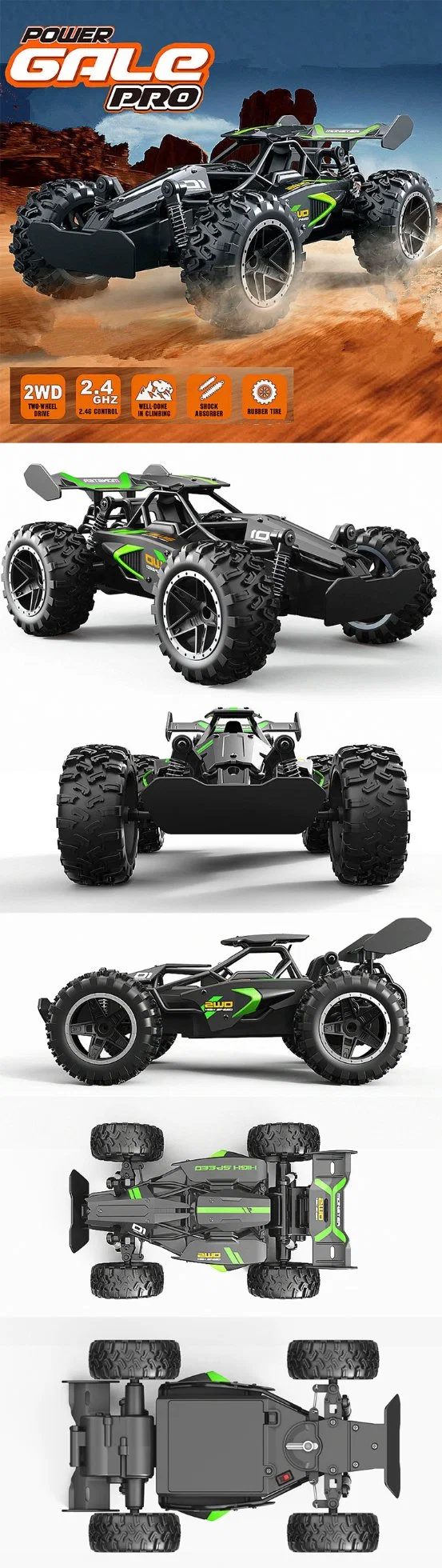 Rubber Big Tires Anti-Collision Settings 1: 18 High-Speed off-Road 2.4G Remote Control Car