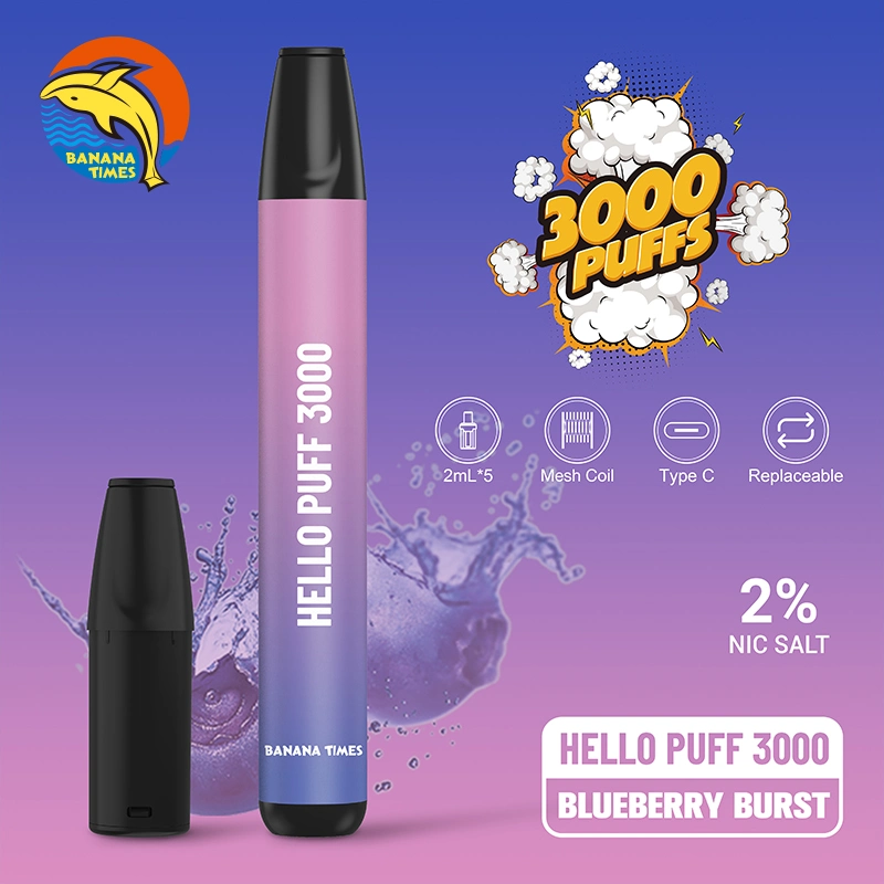 Newest Style E-Cigarette Wholesale Disposable Vape Pen 5 Pods 3000 Puffs 2% Nicotine Salt E-Cigarette
