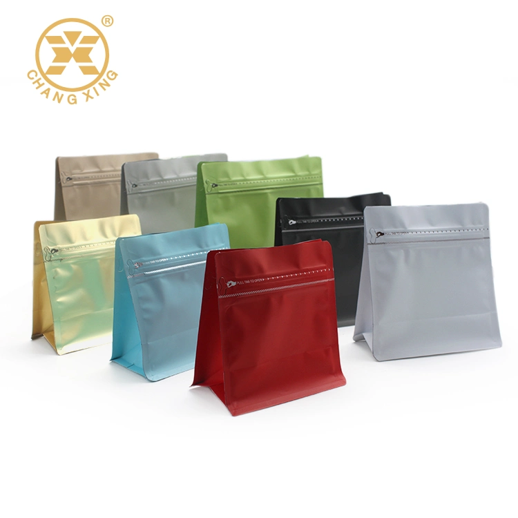 Custom Laminated Plastic Mylar Ziplock Stand up Food Coffee Packaging Bag with Zipper and Valve