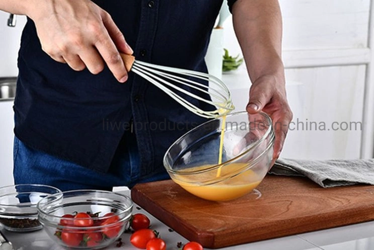 Ergonomically Designed Wooden Handle Kitchen Ware Set with a Matching Holder