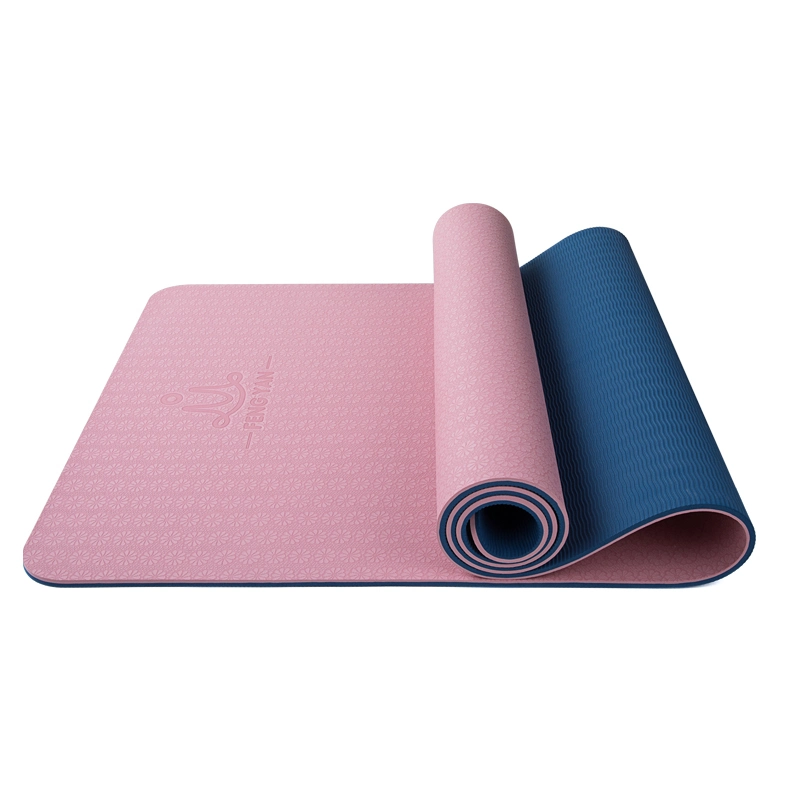 Entrenamiento de ejercicio Deportes Antideslizante Personalizado Ecológico Sostenible Biodegradable Colchoneta de yoga Fitness Reciclable Colchoneta de yoga TPE negra