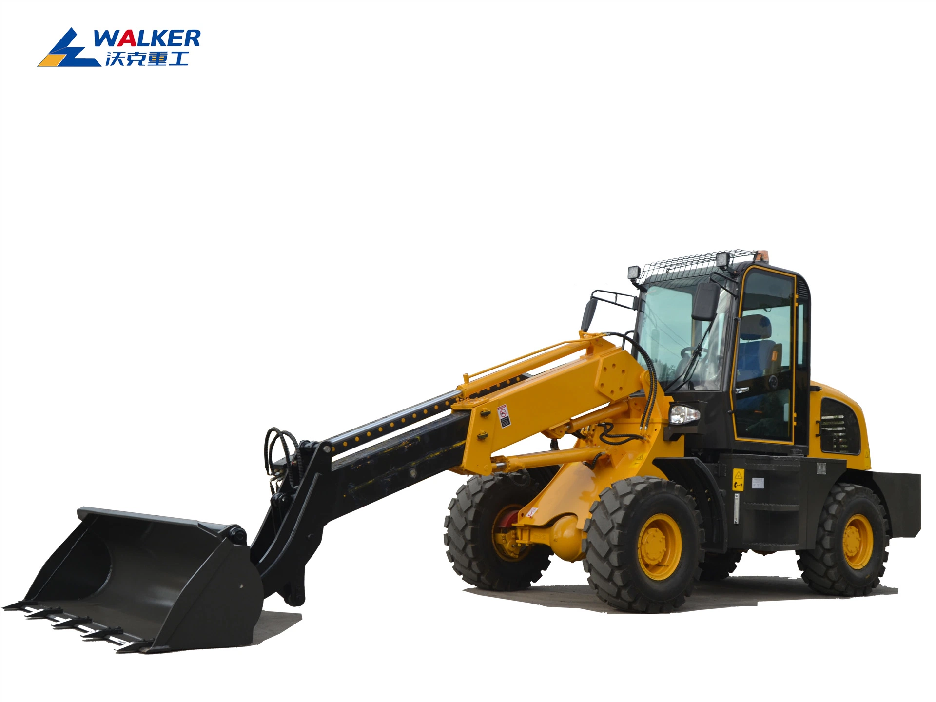 Small Wheel Loaders Front Telescopic Boom Forklift Bulldozer 1/1.5/2 Ton Telescopic Boom Loader