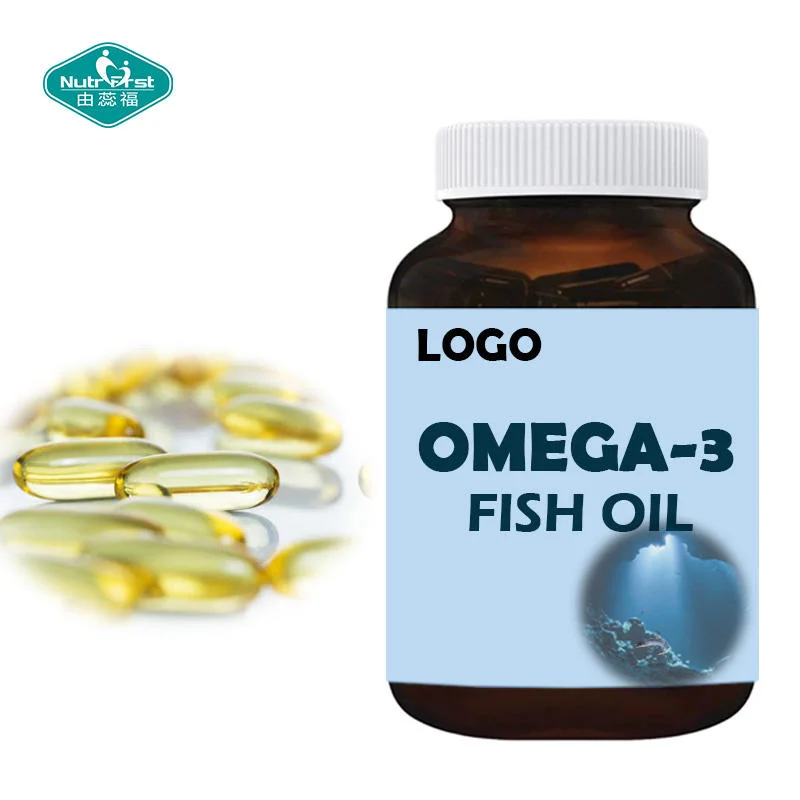 Gehirn schützen Herz-Kreislauf-Booster Healthcare Supplement OEM Private Label Hala Omega 3 Weichgel Fischöl EPA DHA Softgel Omega-3 Kapsel