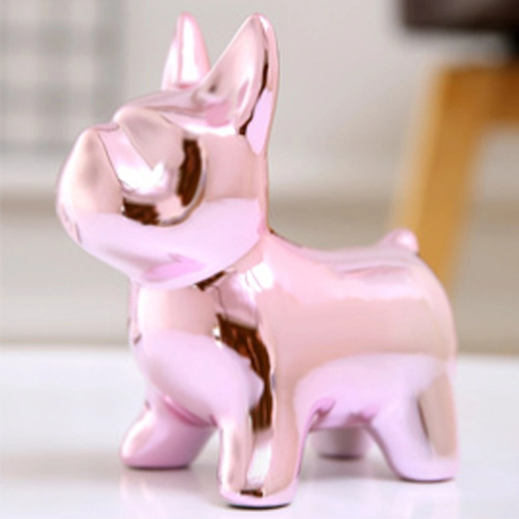 Wholesale Pink Ceramic Diet Pig Piggy Bank with Crown Party