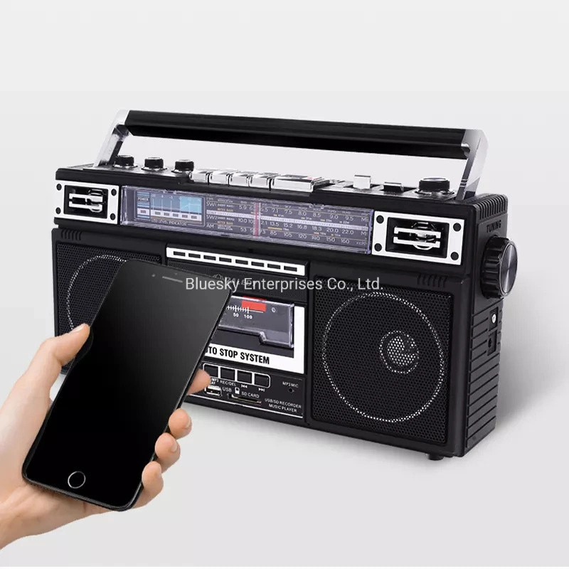 Am/FM/Sw1-2 4 radio-cassette de la banda de la tarjeta SD USB Reproductor de música Tw1600BT