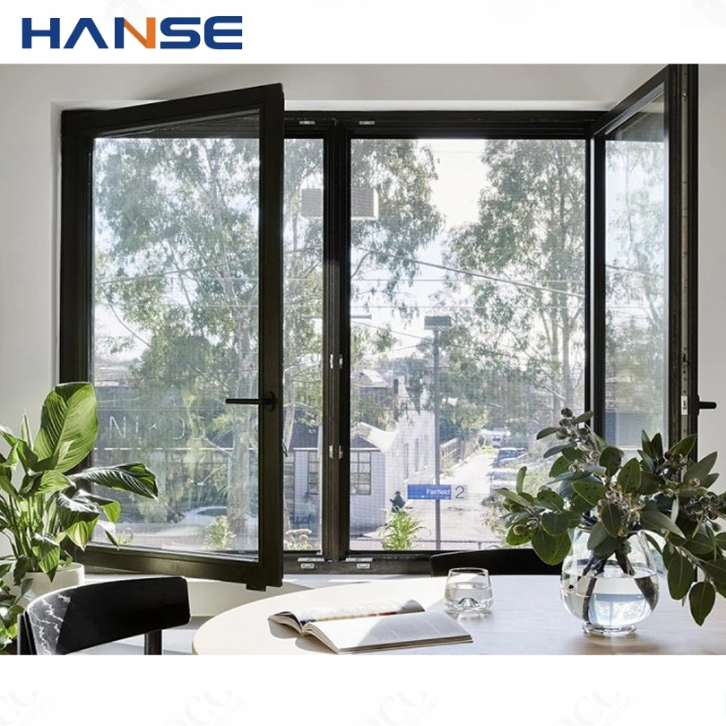 Hot Sale Double Glazed Aluminum Hurricane Impact Open out Soundproof Glass Energy Efficient Swing Windows for Villa