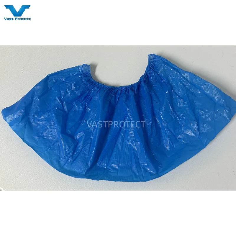 CPE Disposable Waterproof Msnufacturer Blue Cleaning Room Shoe Cover