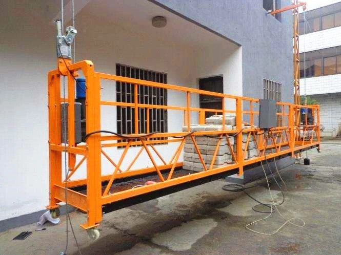 Suspensión andamio góndola elevador manual Guía de cuerda Cuna suspensión de acero Plataforma