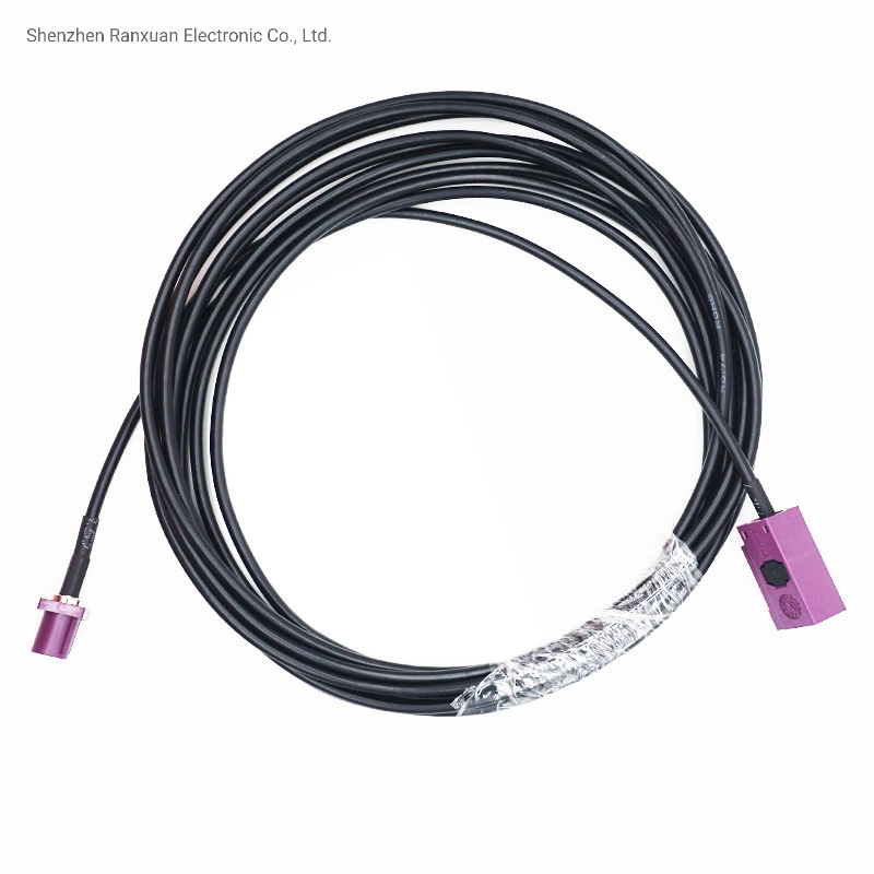 Faisceau de câblage coaxial RF LVDS Type Fakra D serti Tête femelle vers Fakra Type D mâle RG174 haute transmission RVB Inverser l'image