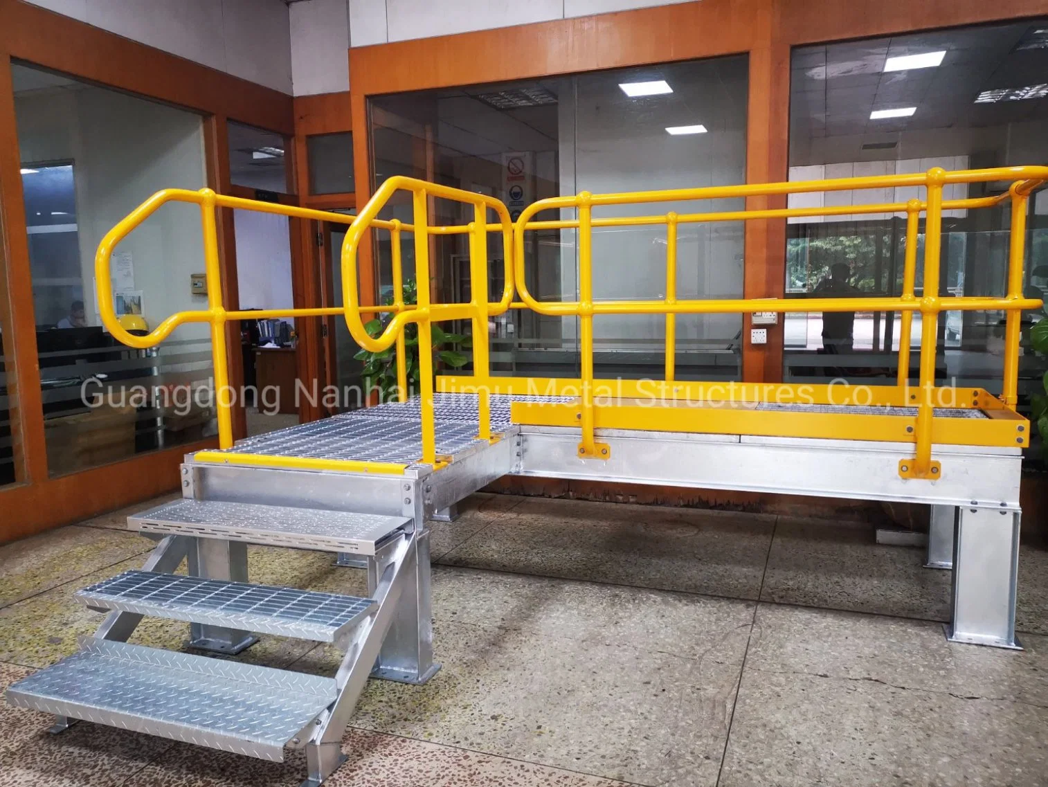 Jimu Light Steel Structure Platform with Grating, Handrails and Treads