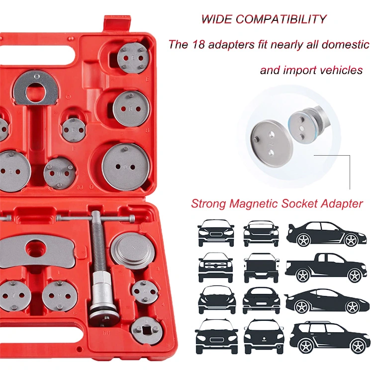 22pcs Universal Disc Vent d'étrier de frein arrière Outil Set