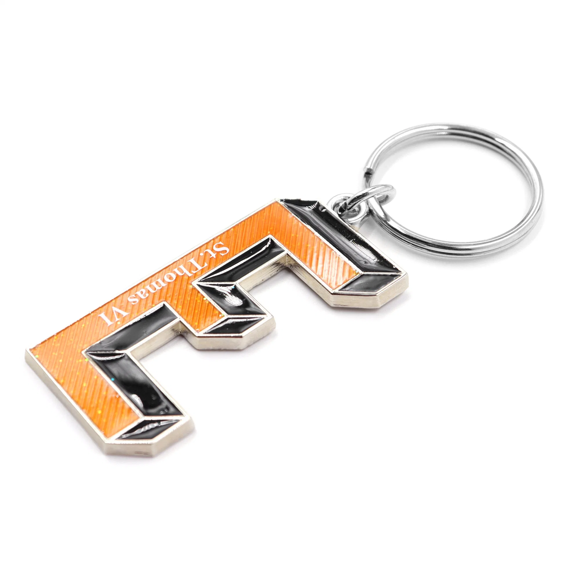 Free Sample Custom Blank Leather Die Cast Metal Car Keyring