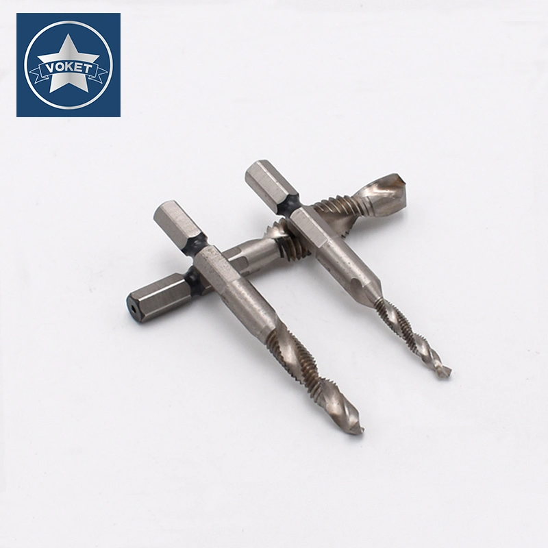 M4*0.7 HSS Hex Shank Screw Thread Metric Tap Drill Bits M3 M4 M5 M6 M8 M10 Tapping and Drilling Integrated Taps Bit