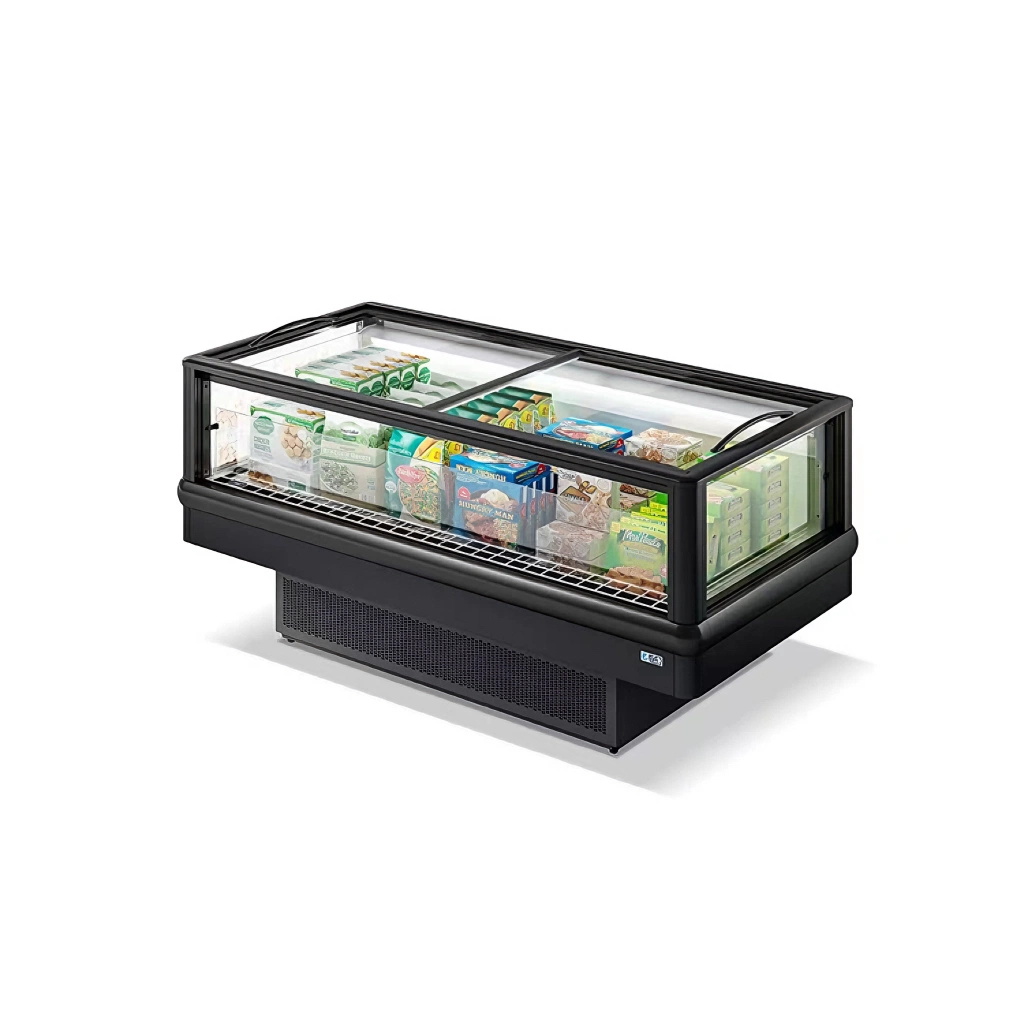 Supermarket Commercial Famous Brand Compressor Self Serve Promotion Dual Temp Chest Open Top Display Cabinet Island Freezer