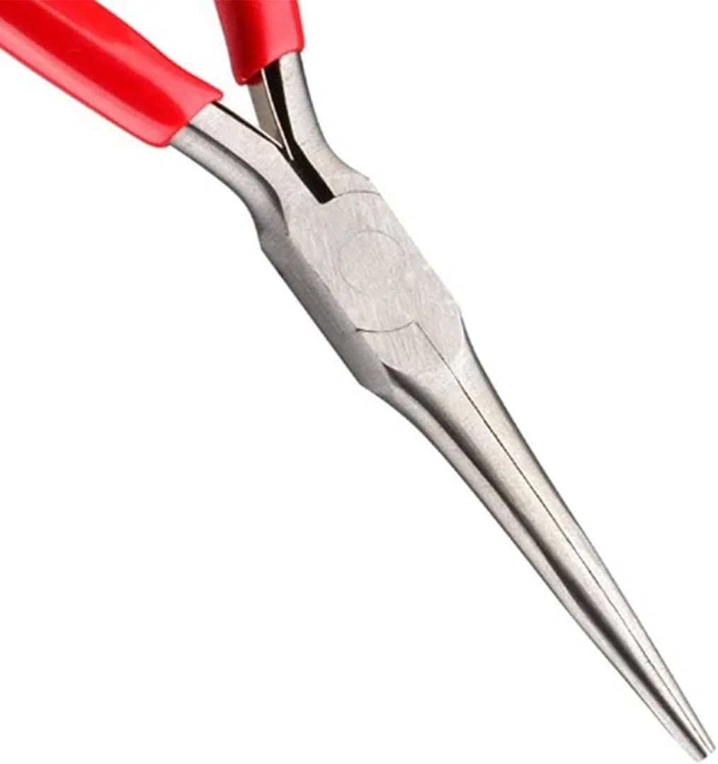 Alicate de ferramentas de ponta de agulha extra longa de 6 polegadas de alta qualidade com Cabos de PVC para marcação de joias