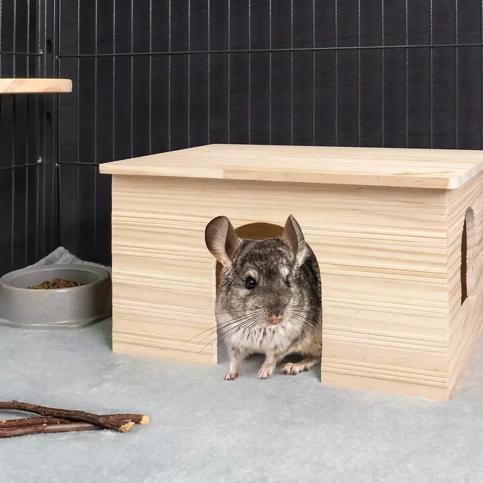 Indoor Chinchilla und Hamster Holzhaus kleines Haustier Wohnzimmer