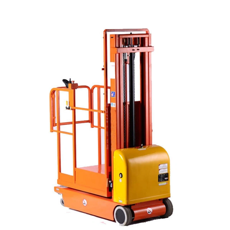 Manual Single Mast Electric Working Lift for Cargo Handling Cost Efficient Stocker Lift Helps Enhance Work Efficiency