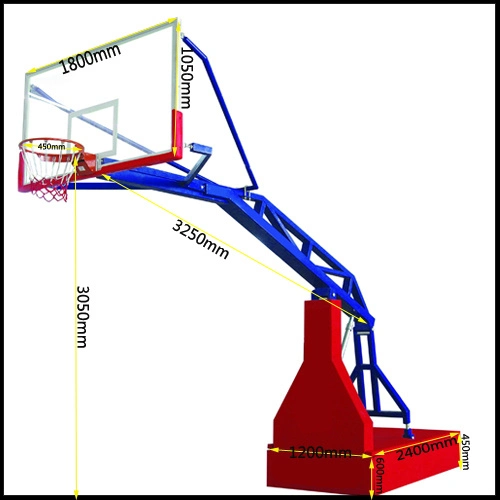 Inground Outdoor Fitness Equipment Basketball Hoop for Basketball Training