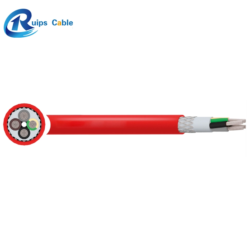 Fg4g4h2g4 High Temperature Cables with Silicone Rubber Insulation and Sheath, Shielded with Red Copper Braid, Flame-Retardant and Halogen-Free.