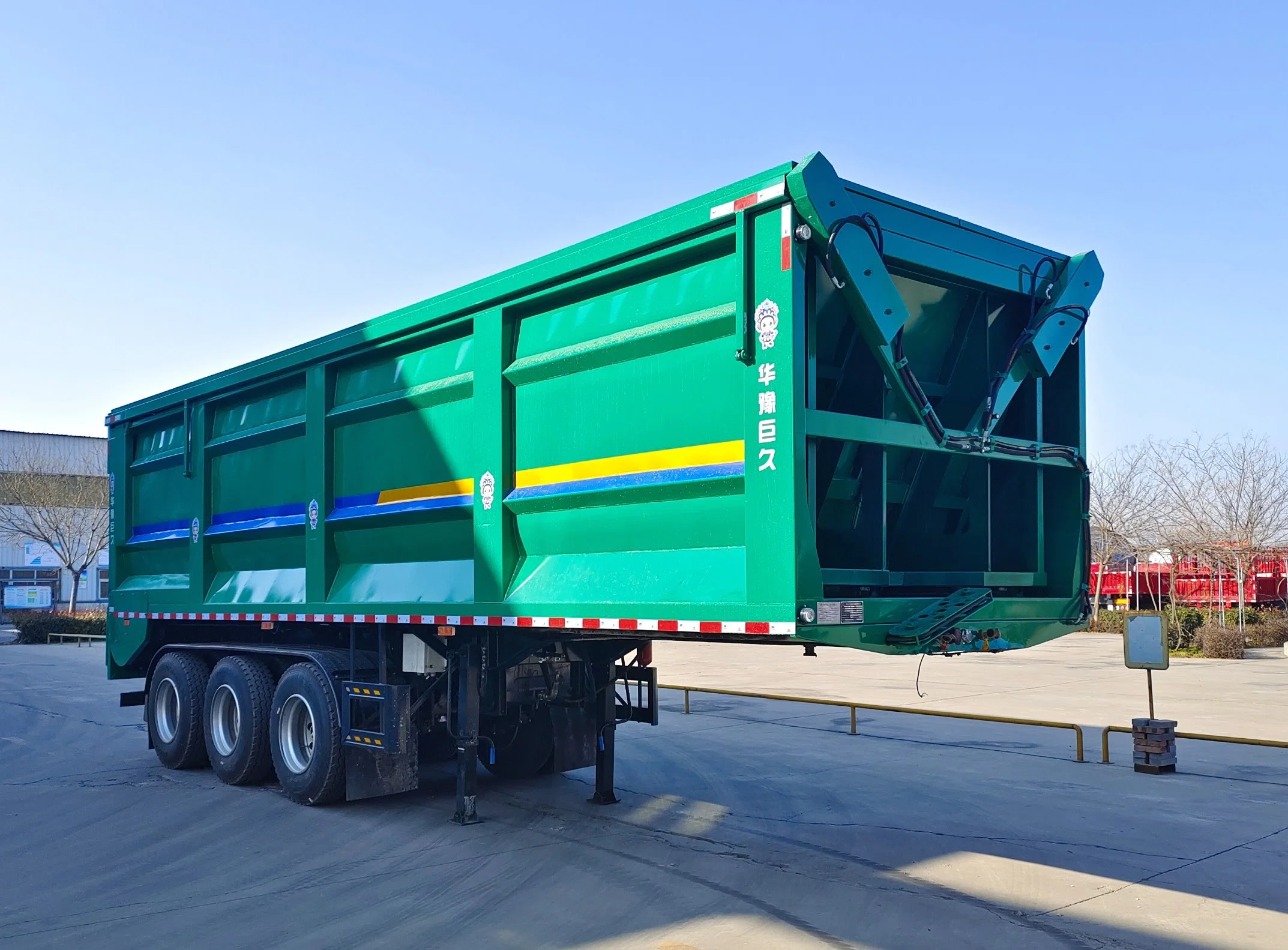 Self Unloading Semi Trailer Used for Transport of Agricultural/Ming Use Like Grains/Corns/Peanuts/Wheat/Coals/Stones/Sands/Minerals/Construction Buildings