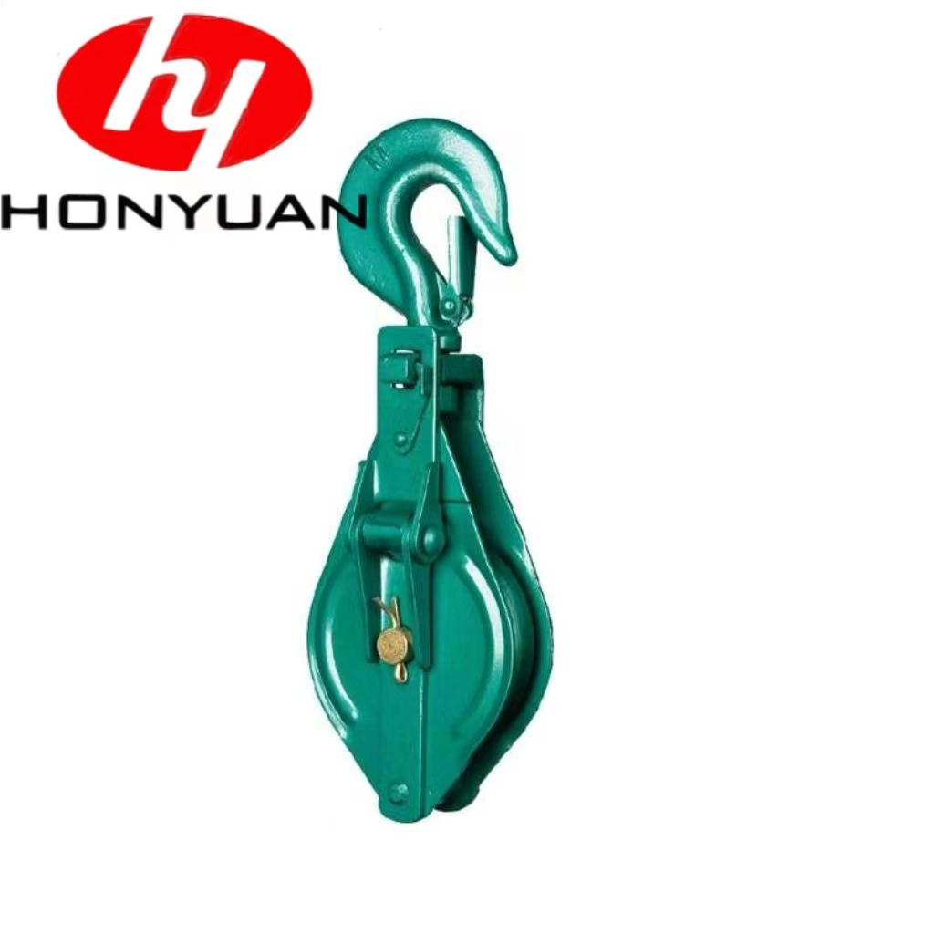 Capacity 6t Durable Steel Wire Rope Single Snatch Block Pulley