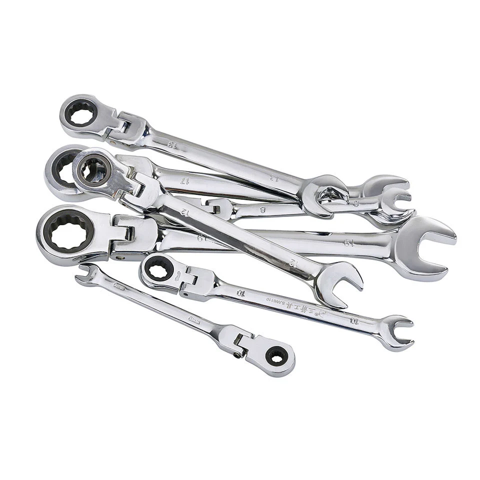 Chrome Vanadium Steel 72t Combination Ratchet Wrench Plum Wrench Double Head Open Ended Wrench