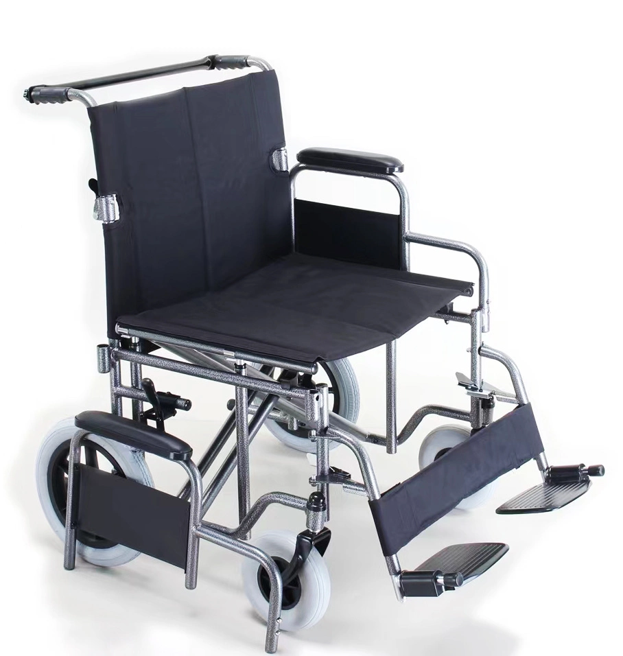Factory Foldable Homecare Powder Coating Steel Manual Wheelchair for Disabled