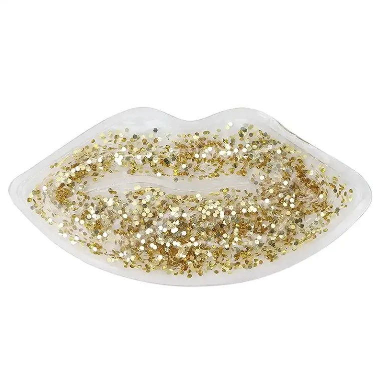 Glitter Powder Gel Ice Pack Promotional Gift Lip Shape Ice Pack