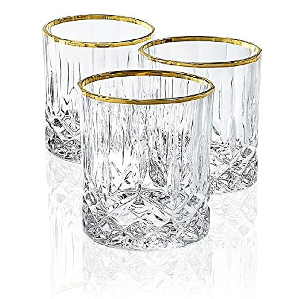 Conjunto do decantador de uísque de cristal Exquisite Ultra clareza decantador isento de chumbo e 4 copos aniversário ou casamento dom