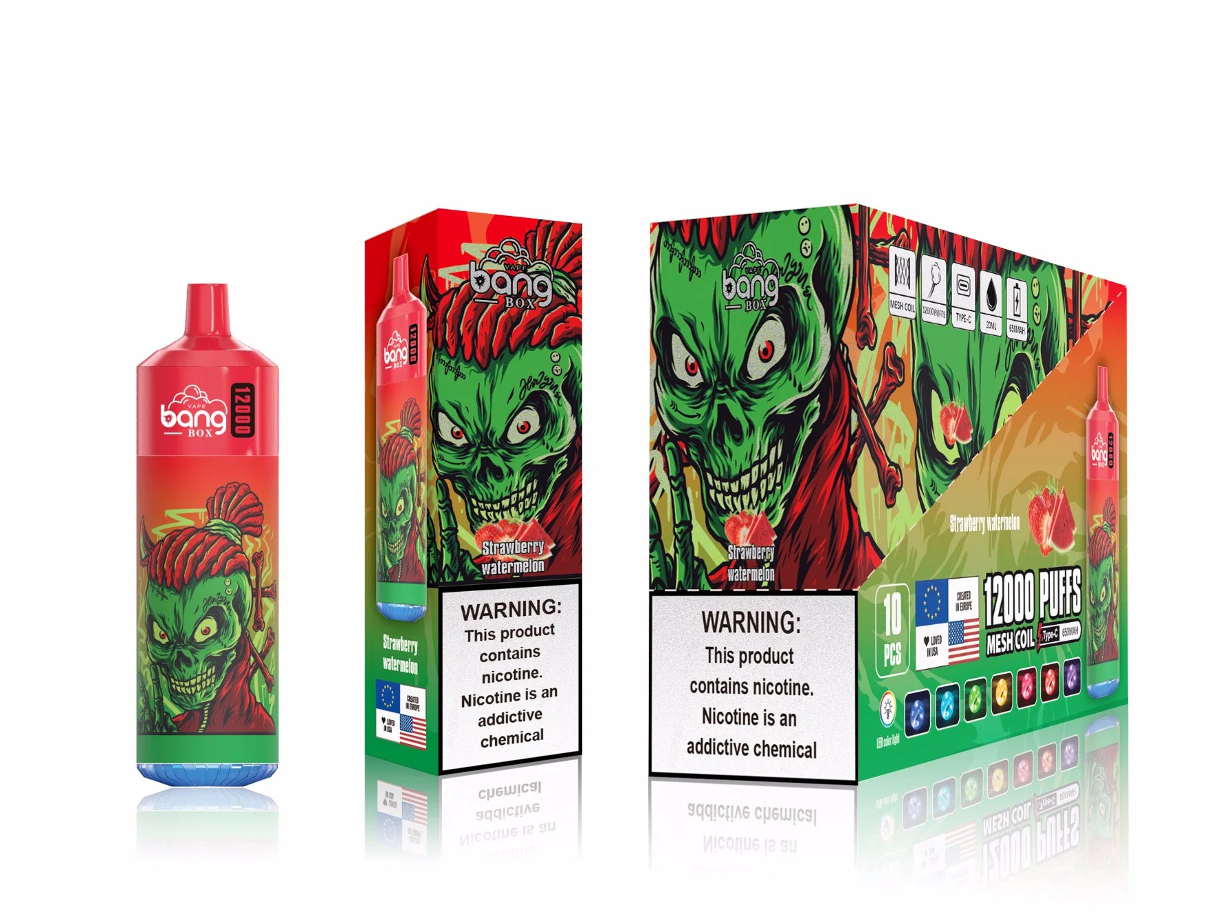 2023 Meistverkaufte Bang Brand Big Smoke 12000 Puffs Einweg Elektronische Zigarette Großhandel/Lieferantspreis MOQ 100 PCS Randm Tornado 7000 Puffs