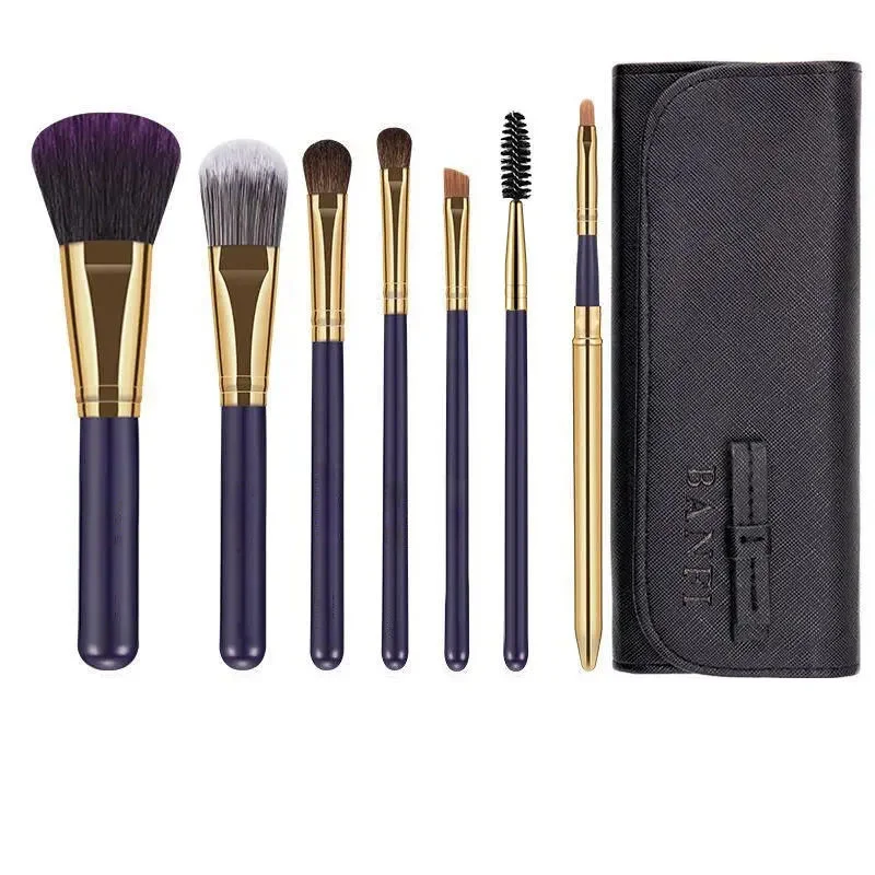 Maquillaje clásico suave cepillo de cabello sintético 7pcs Kit de belleza cosmética maquillaje cepillos