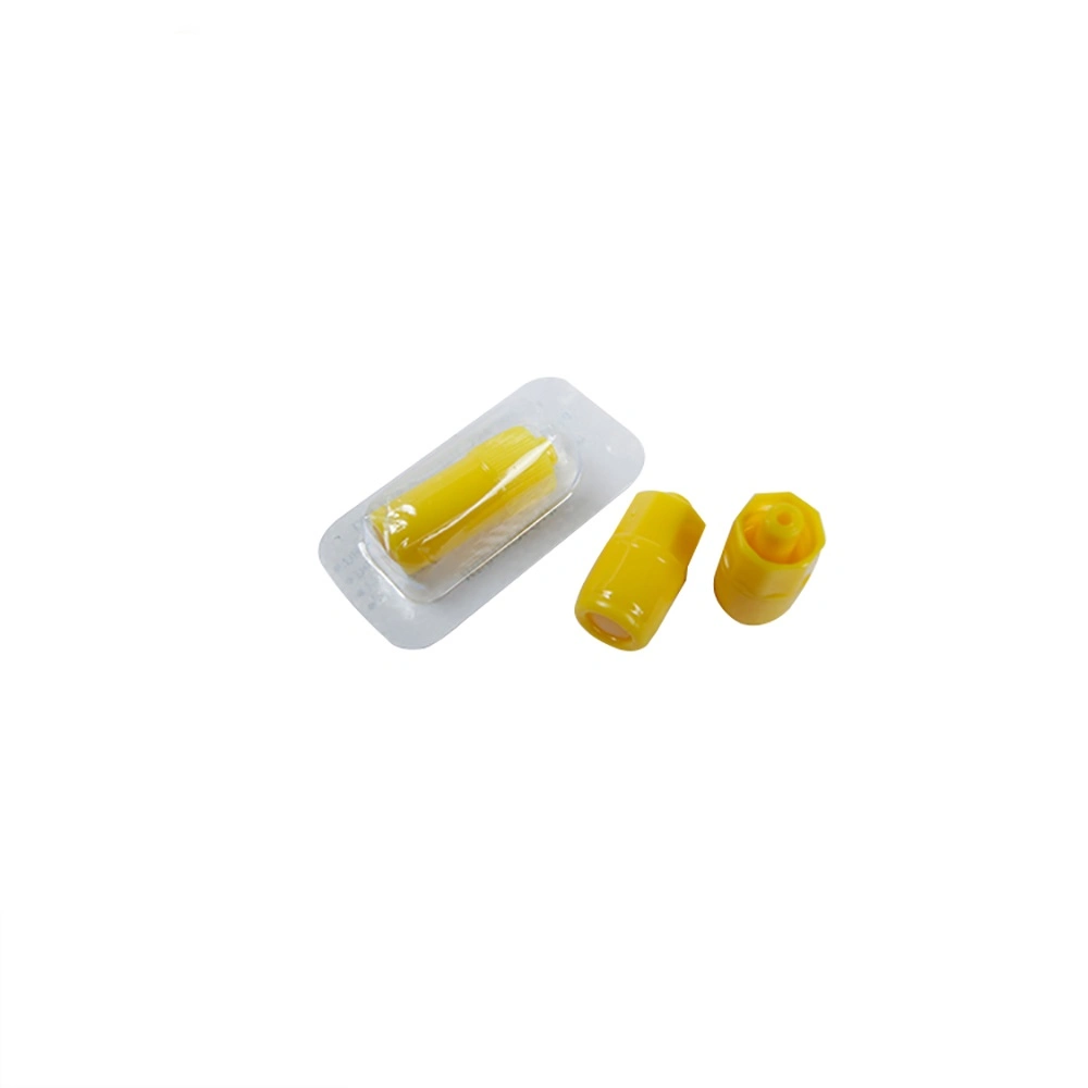 Disposable Yellow Heparin Cap Transparent Heparin Cap with CE&ISO