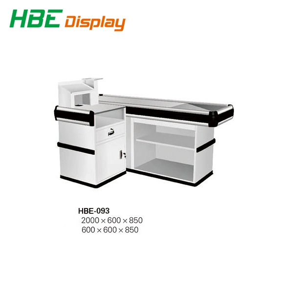 New Design Double Sided Electric Automatic Cashier Checkout Counter