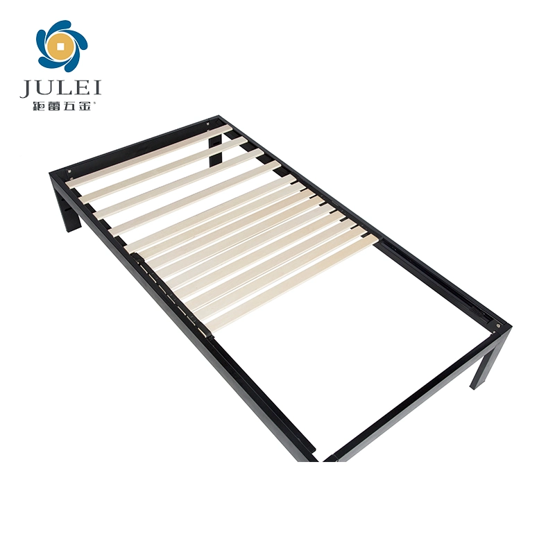 Madera Slat Metal cama Marco Ahorro de espacio Casa dormitorio Muebles Camas de madera para niños