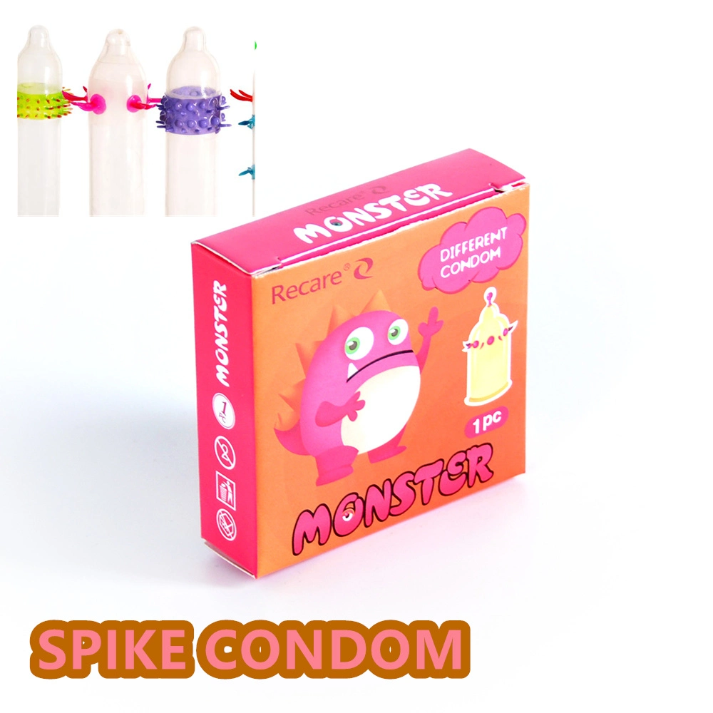 More and More Dotted Colour Natural Latex Spike Condom with Custom Design