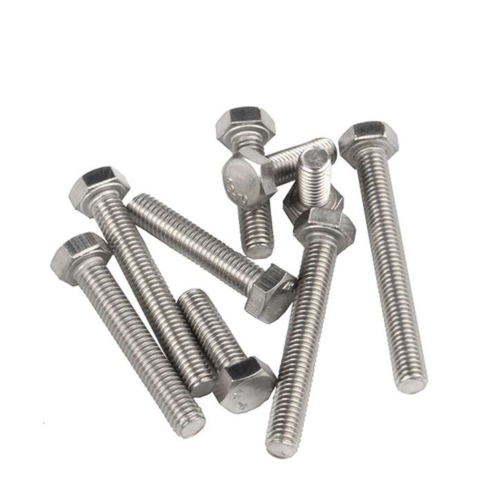 Chinese Factory Price Fastener Hardware Grade 8.8 Stainless Steel Carbon Steel DIN931 DIN933 Hex Head Nut and Bolt