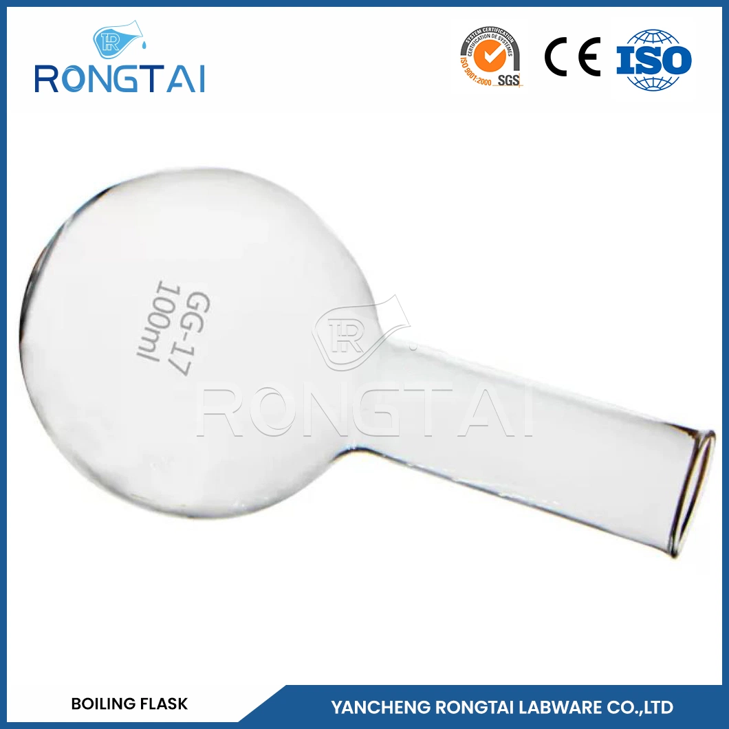 Rongtai Laboratory Glassware Set Suppliers Glass Flask 30 Ml China 100ml 150ml 1000ml Boiling Flask