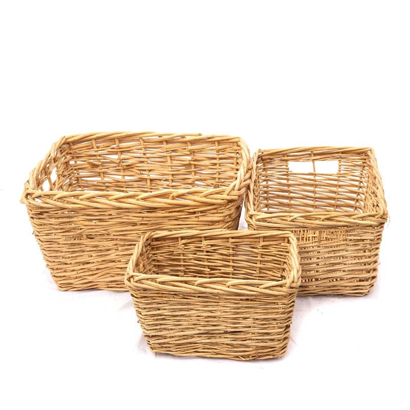 Wicker Bread Basket Woven Tabletop Food Fruit Vegetables Serving