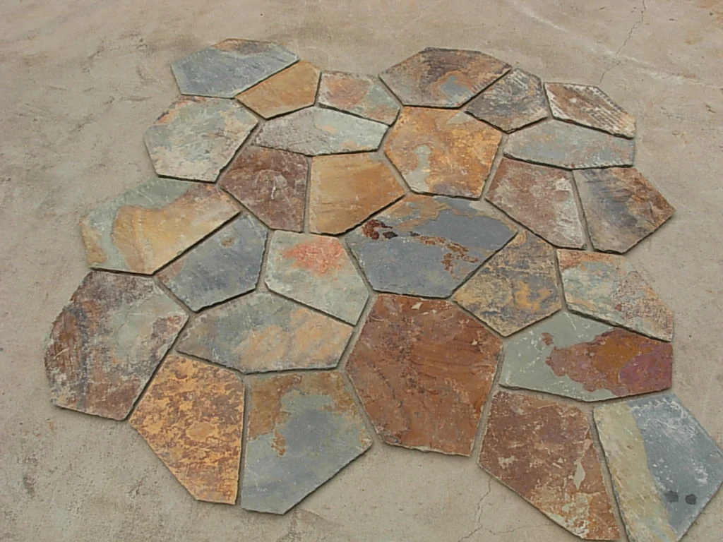 Decoração de jardim de granito em pedra arenito//Marble/Cinza/Pebble/Travertinos pavimentação em mosaico