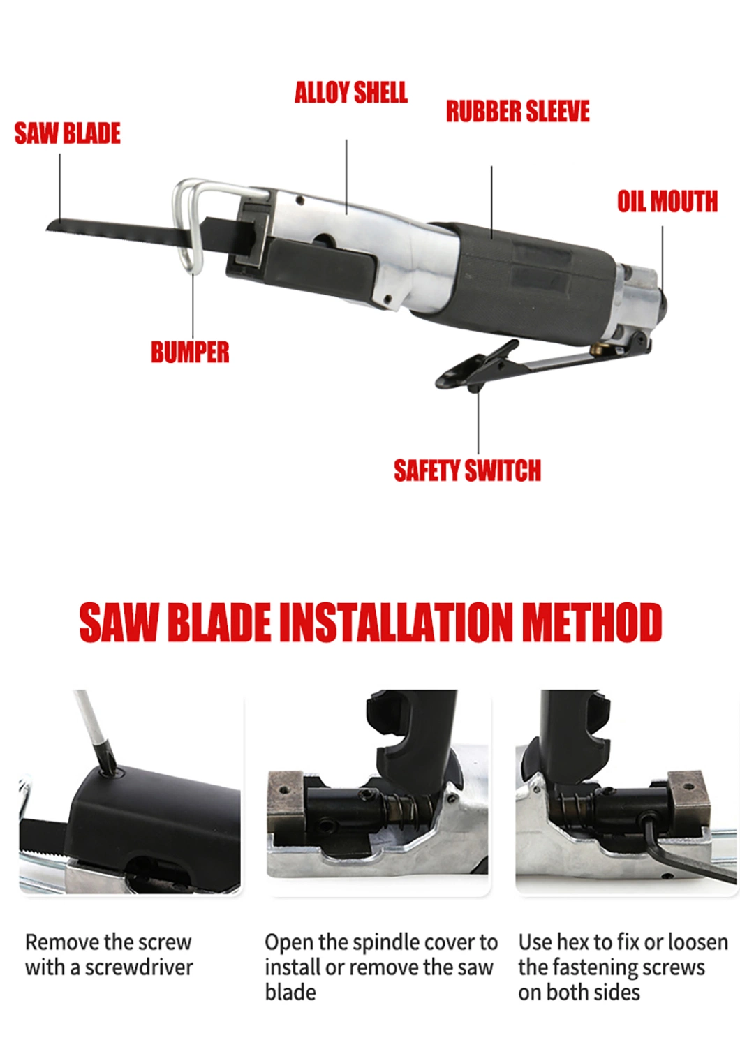 Obbl Industrial Professional Air Reciprocation File & Air Saw