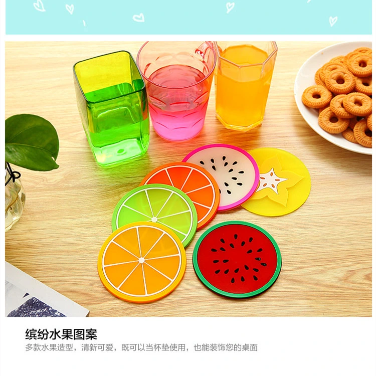 Coaster Mat Silicone Household Non-Slip Cute Cartoon Placemat