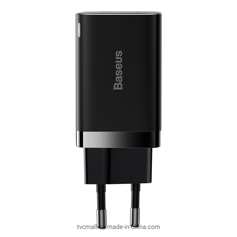 Baseus Super Si PRO Quick Charger Type-C + USB Dual Port Charging Adapter 30W - EU Plug/Black