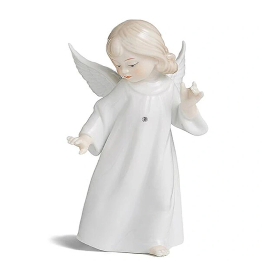 High quality/High cost performance  White Little Ceramic Angel Figurine for Home Decor