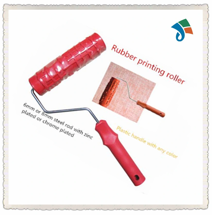 Plastic Handle Rubber Decorating Pattern Paint Printing Roller