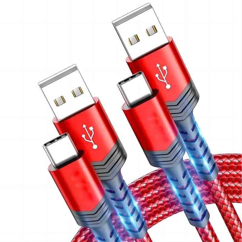 Cables USB-C a USB-a 3,1A para carga y datos Android Sincronización